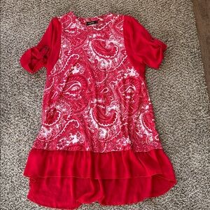 Reborn Red Paisley Dress